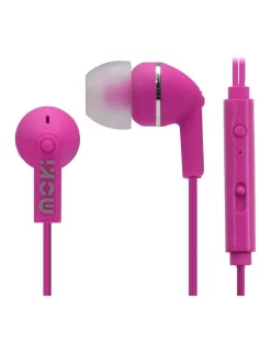 Moki Noise Isolation Earbuds With Microphone & Control Pink
