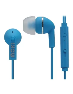 Moki Noise Isolation Earbuds With Microphone & Control Blue