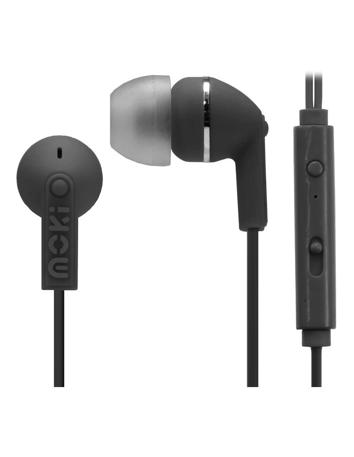 Moki Noise Isolation Earbuds With Microphone & Control Black
