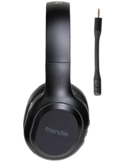 Friendie Air Duo Matte Black Over Ear Wireless Headphones