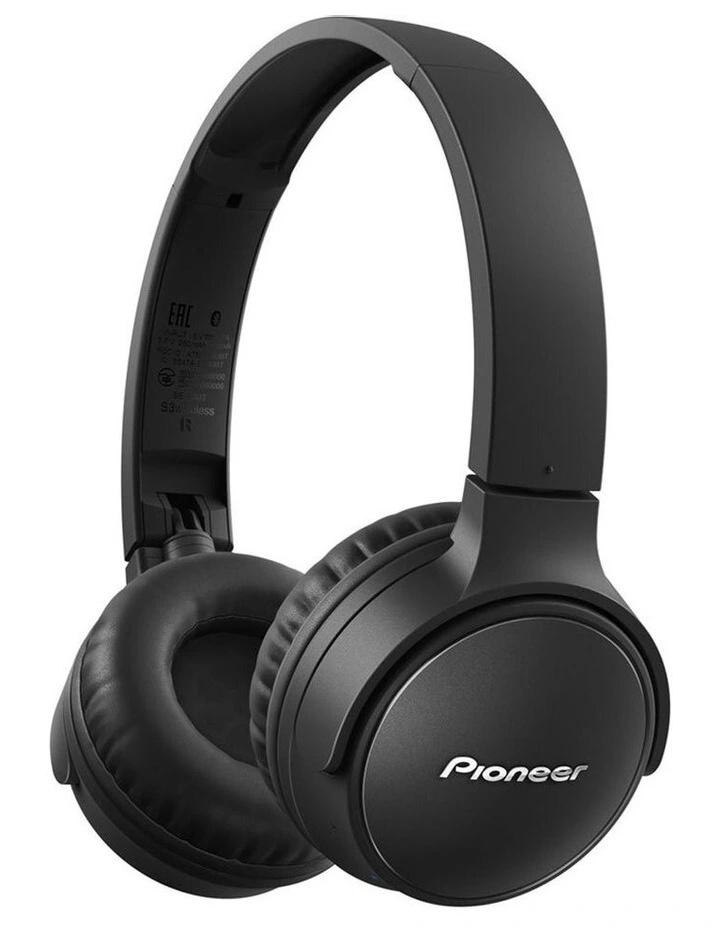 PIONEER S3 Black Wireless On Ear Headphone With Microphone