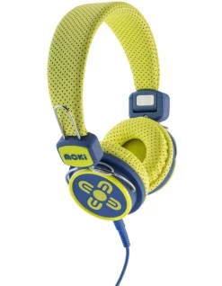 Moki Yellow/Blue Kids Safe Volume Limited Headphones